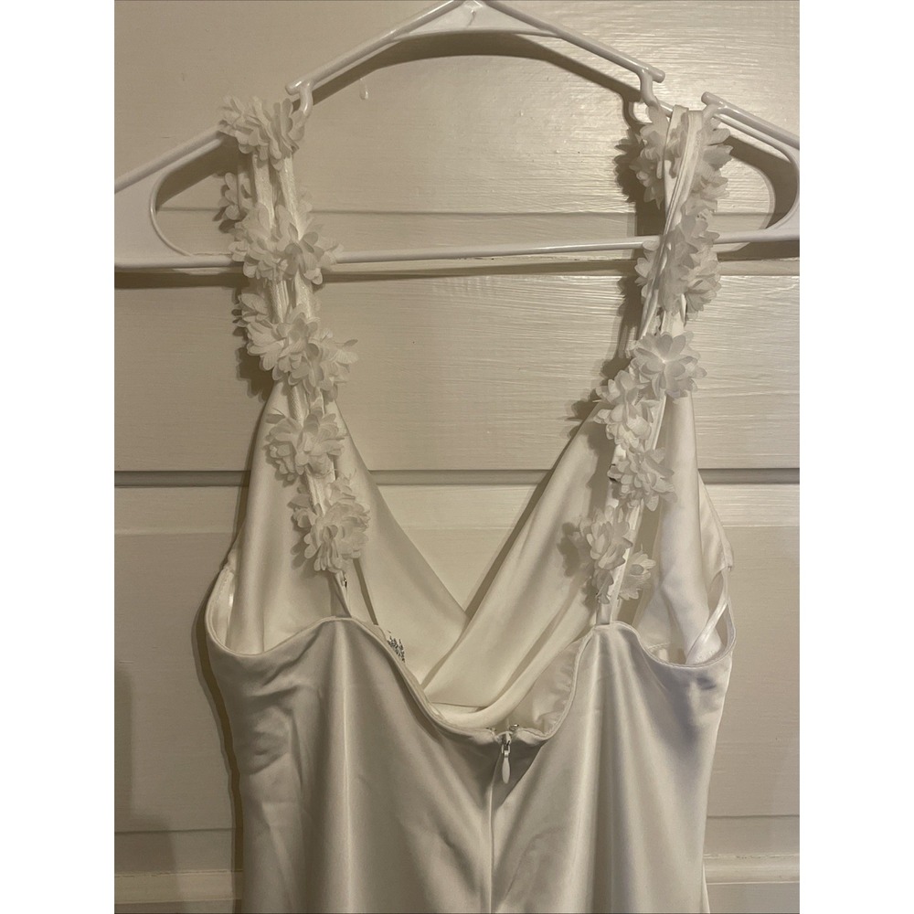 Long White Satin Dress XL NEW Wedding‎ Formal Beach Altar'd State - Picture 4 of 8